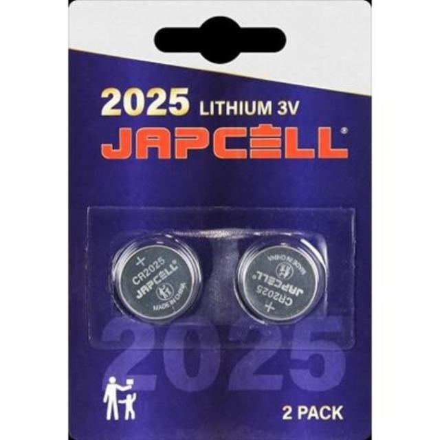 Japcell batteri CR2025 litiumbatteri, 2 stk