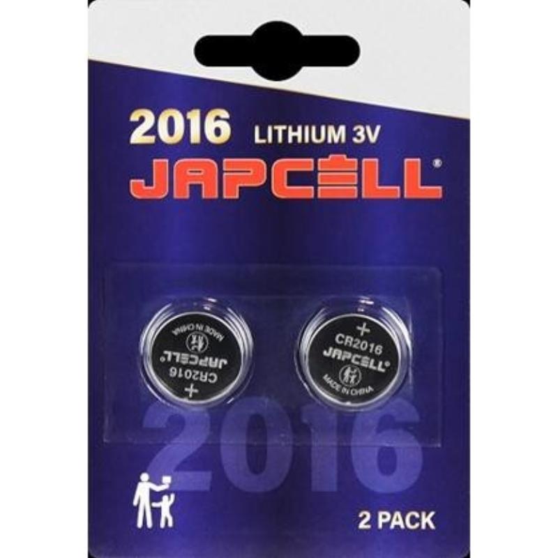 Japcell batteri CR2016 litiumbatteri, 2 stk