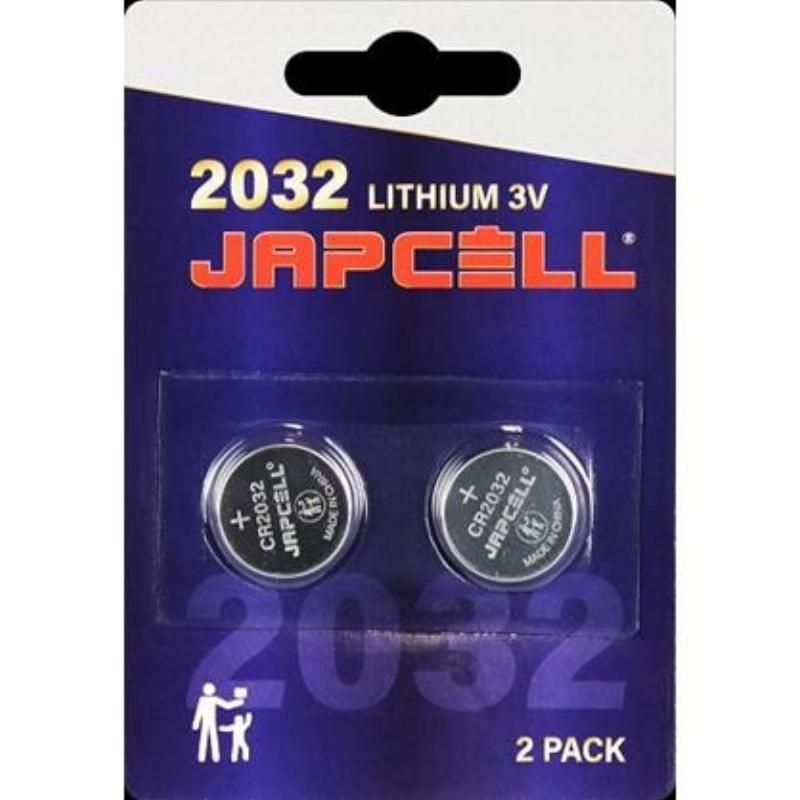 Japcell batteri CR2032 litiumbatteri, 2 stk