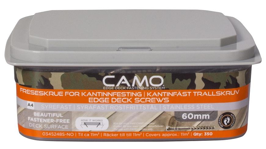 CAMO terrasseskruer 4,0x60mm A4, pk. på 350 stk
