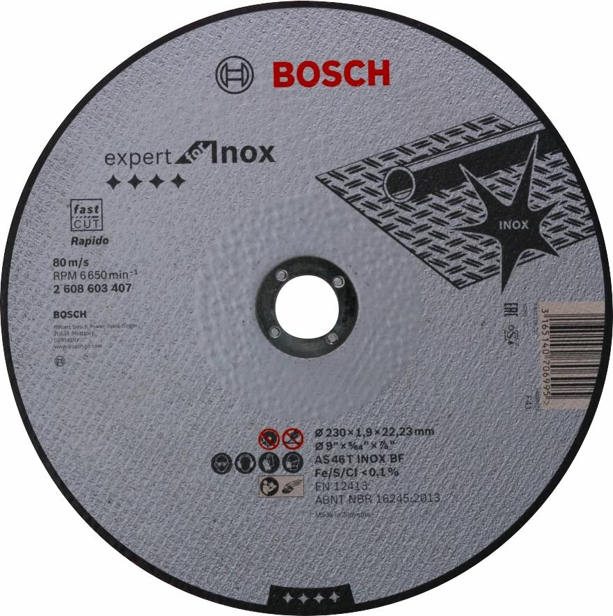 Bosch kutteskive 230 mm t/rustfritt stål