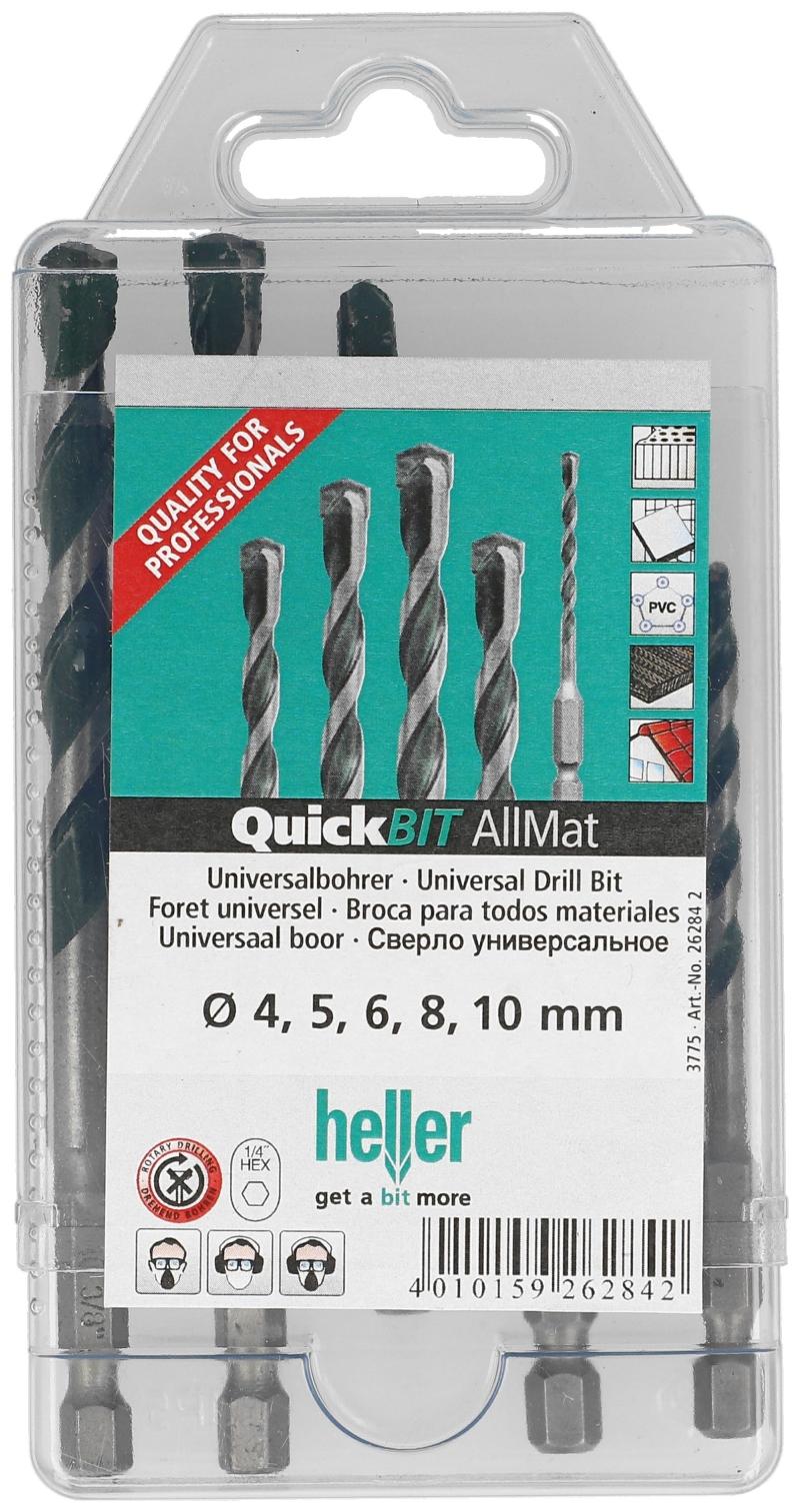 Heller universalborsett 4,5,6,8,10 mm