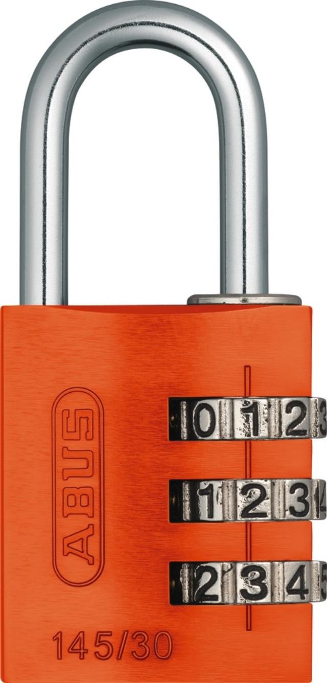 Abus hengelås m/kode 145/30 Oransje 