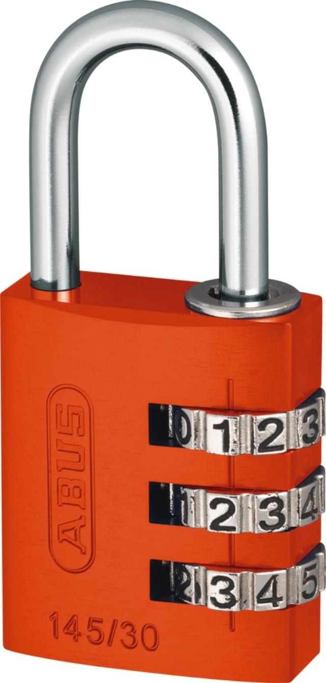 Abus hengelås m/kode 145/30 Oransje 