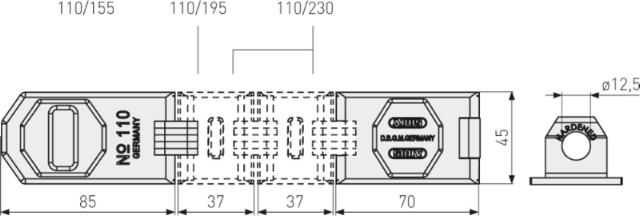 Abus hengelåsangrep 110/195 sb