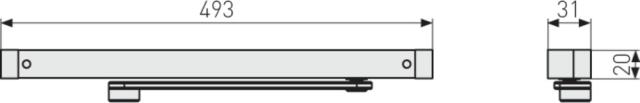 Skyveskinne for dørlukker AC7124/7224