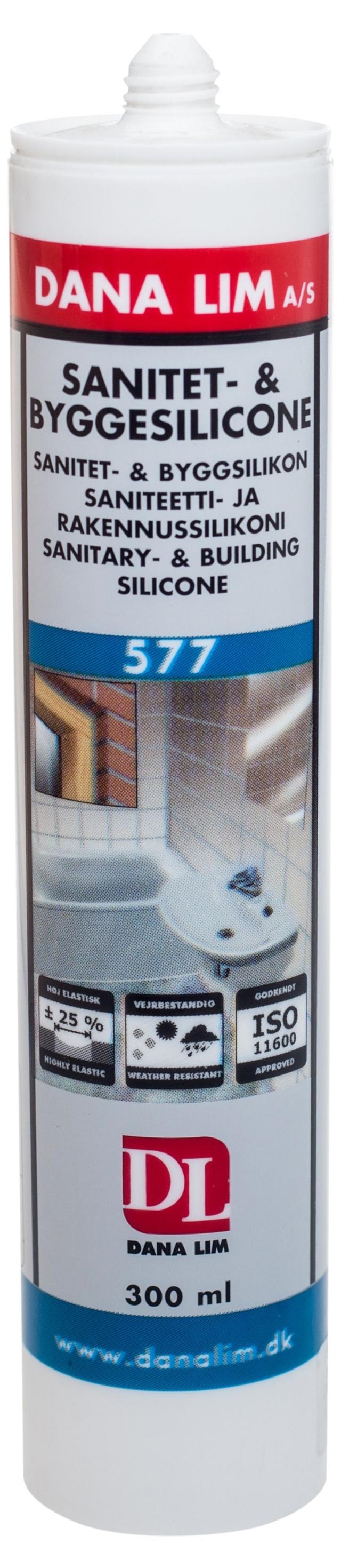 Dana Sanitær & Byggesilikon 577 Hvit 300 ml