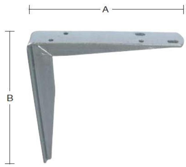 HYLLEKLEMME 200X250 MM Varmgalvanisert -