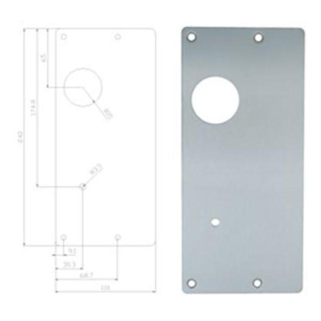 langskilt 1216 h slebet rustfrit 80011