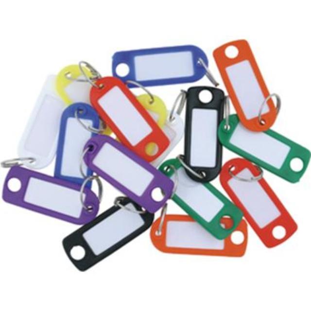 Nøkkelring 8033/100 stk. gul (ring/m. hull)