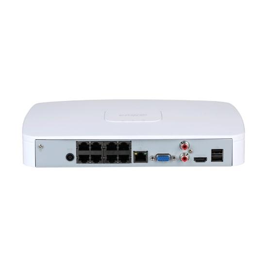 Dahua NVR-opptaker, 8 kanaler, 8 x PoE, AI-modell - inkl. 1000 GB harddisk