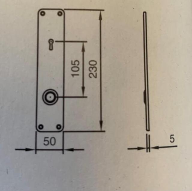 5311 Langskilt, rustfritt stål UTGÅTT