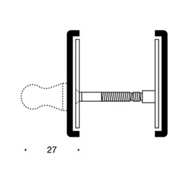 Randi toalettsete klips rosett 114003TG CC27