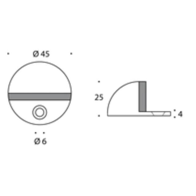 Randi Line 18 dørstopper 760700 ø45x25mm (skilpaddeskall)