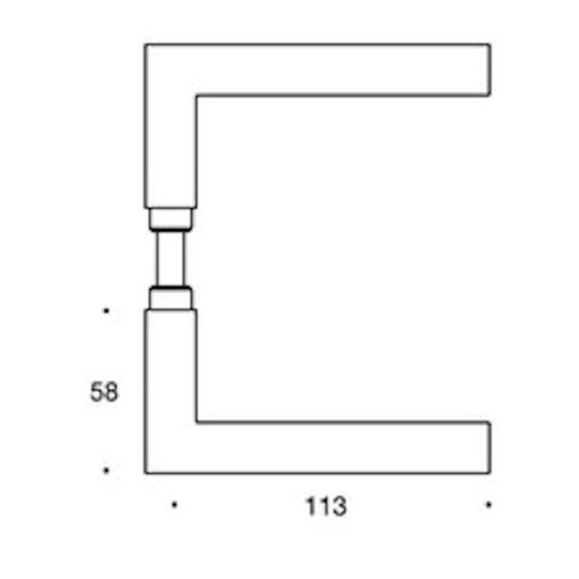 Randi Line 18 dørhåndtak F solid rosett CC30, sort PVD