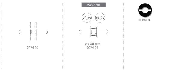 Randi Line 18 dørhåndtak F solid rosett CC30, sort PVD