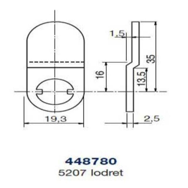 Ruko kamstykke 448780 t/5207 vertikal