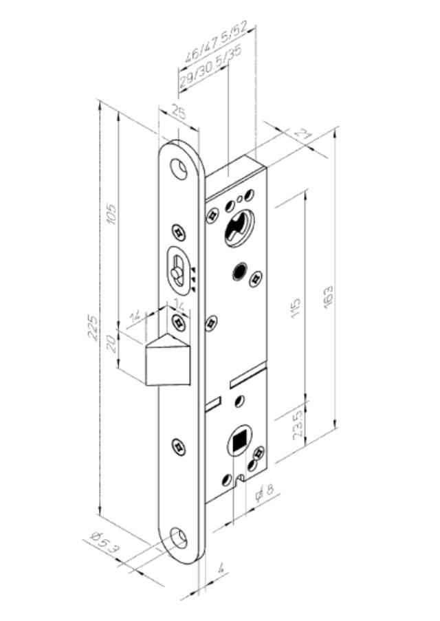 Assa låseboks LC300-35 H (990530)