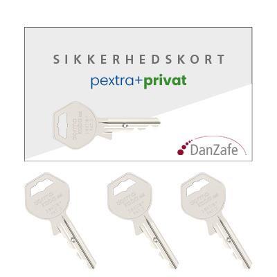 pextra+ privat sikkerhetskort m/ 3 nøkler