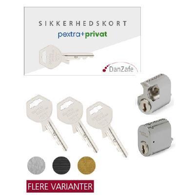 pextra+ privat sett, 1x40603-S ROK, 3xnøkler, matt krom