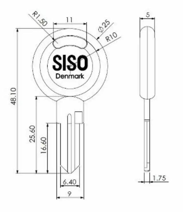 Klipp nøkkel SISO (klipp på kode)