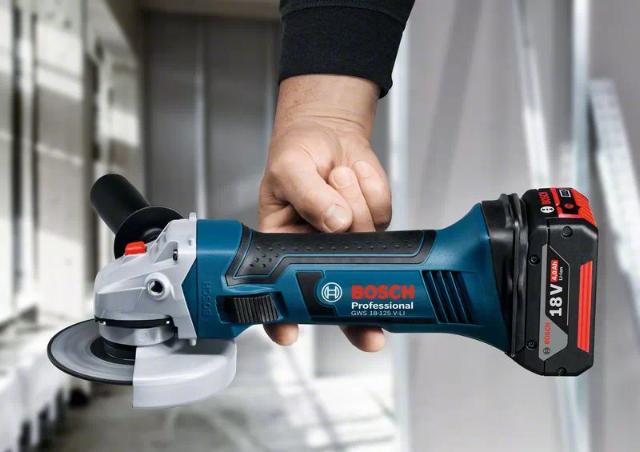 Bosch batteridrevet vinkelsliper GWS 18-125 V-LI Solo