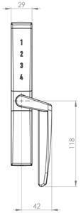 VISION HOME DIGITAL PASKWILL GRIP SORT HØYRE - 7 eller 8 mm pinne
