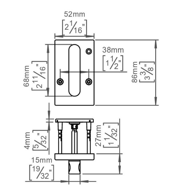 d line toalettlås med krok, utvendig H