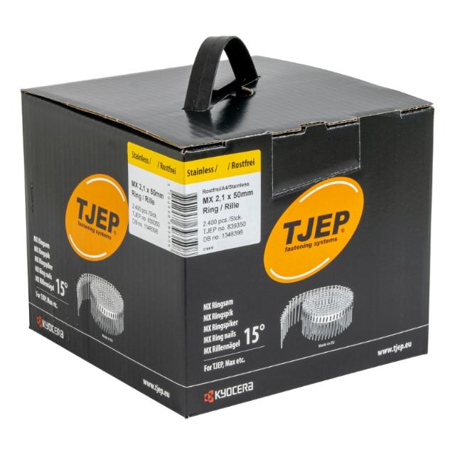 TJEP Søm Ring MX 21/50 rustf. A4 Unimerco PK m. 2400 stk.