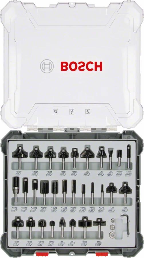 Bosch overfressett blandet HM 8mm 30 deler