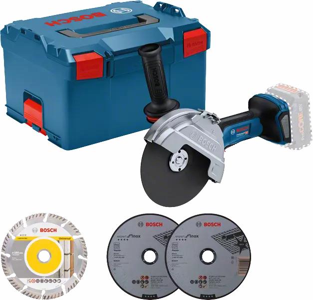 Bosch vinkelsliper GWS 18V-180 P, Solo L-BOXX