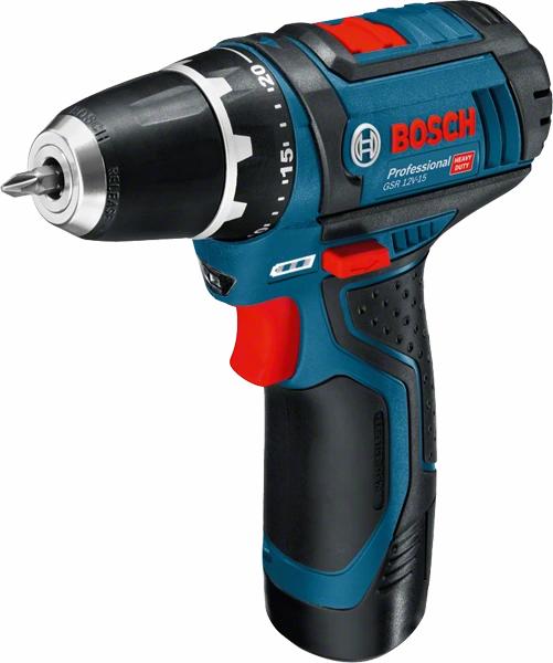 Bosch bore-/skrutrekker GSR 12V-15, 2x2,0Ah 25XTB bag