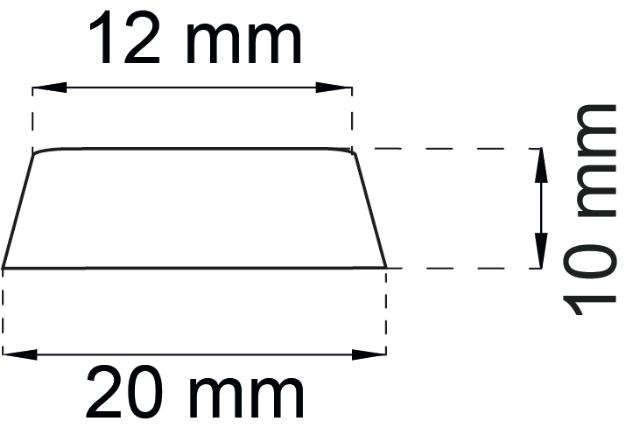 DØRSTOPPER GRÅ 20X10. PAKKE A 5 STK.