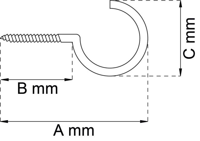 SKRUEKROG 11 60MM SORT. PAKKE A 5 STK.