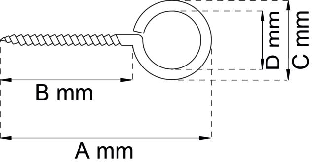 ØSKEN 1 20X8MM SORT. PAKKE A 10 STK.