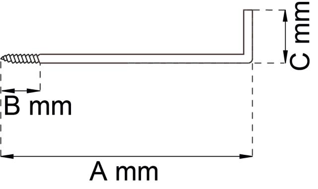 VINKELKROG 7 50MM SORT. PAKKE A 5 STK.