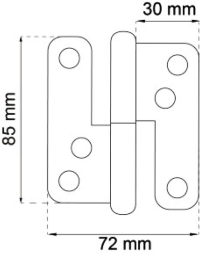 HENGSEL 1222 85MM GULVKROK