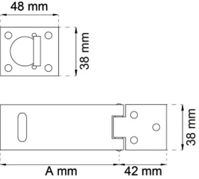 HENGELÅS TOPP. 115MM ELEKTRISK 1. ST 