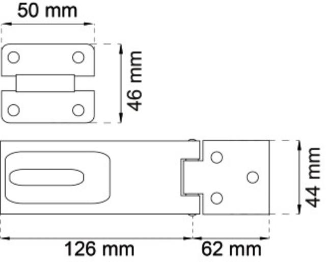 HENGELÅSFESTE 126MM ELEKTRISK GULV 