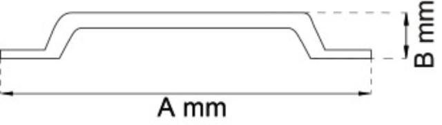 DØRHÅNDTAK 110MM ALUMINIUM 