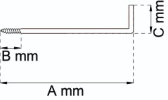 SKRUKROK VINKEL 3,0X30MM GALV LP