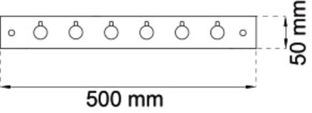 HANGER DOT 6-KR HVIT/RUSTFRI