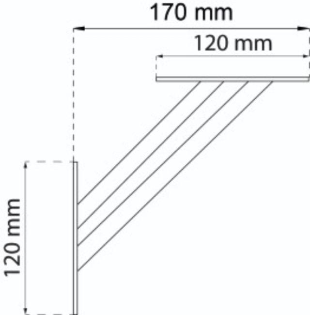 HYLLEBAR NEMO HVIT 165X165 