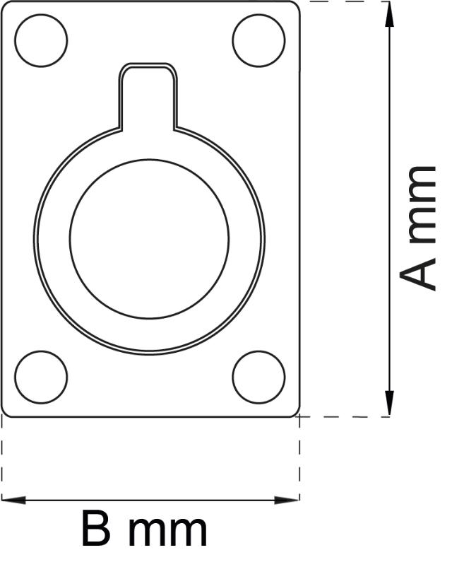 LEMMEHANK 50X40MM BLANK MESSING 