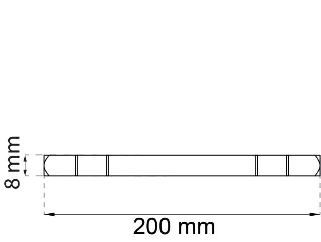 DØRGREPBESLAG SKOR 200MM GUL KROM