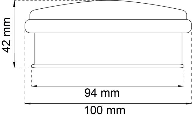 DØRSTOPPER MED GUMMISÅLE Ø101X40MM RUSTFRITT STÅL