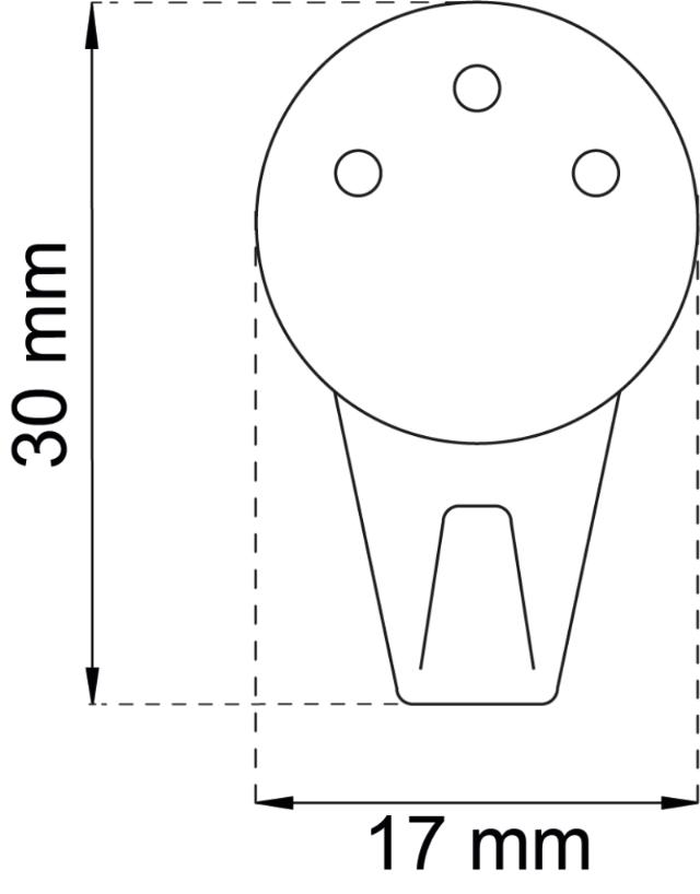 BETONGKROK 17 X 30MM 5 STK. HVIT 