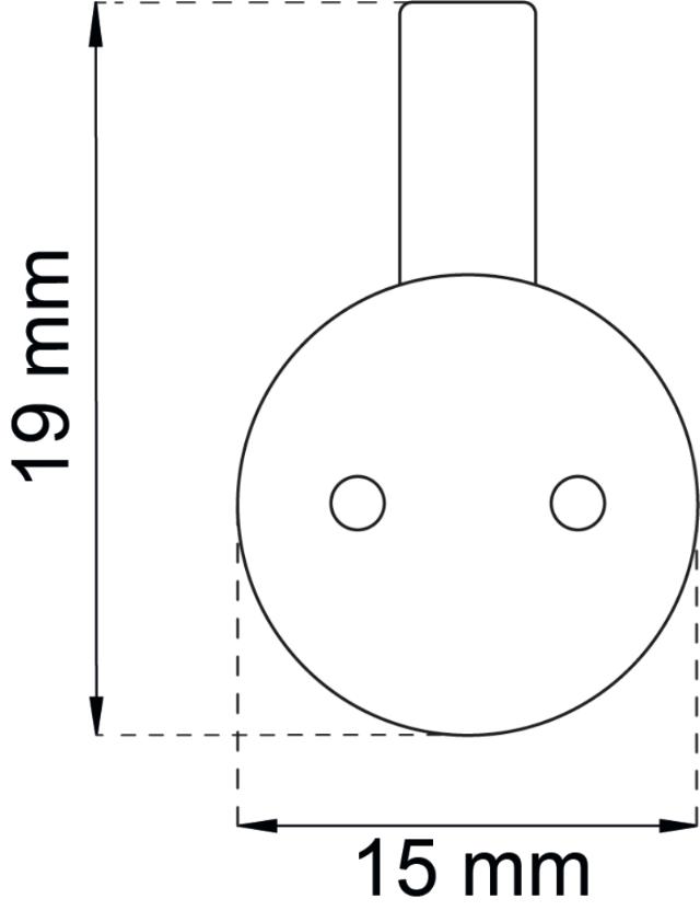 BETONGKROK 15 X 19MM 6 STK. HVIT 