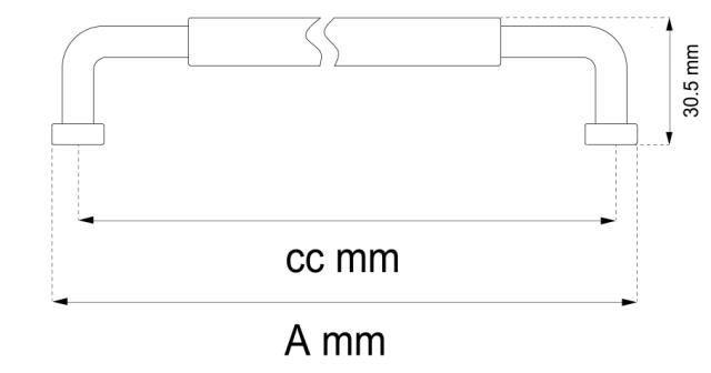 MØBELHÅNDTAK MAJA CC128 MM SORT