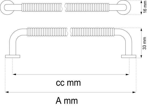 MØBELHÅNDTAK VERA CC128 MM SORT